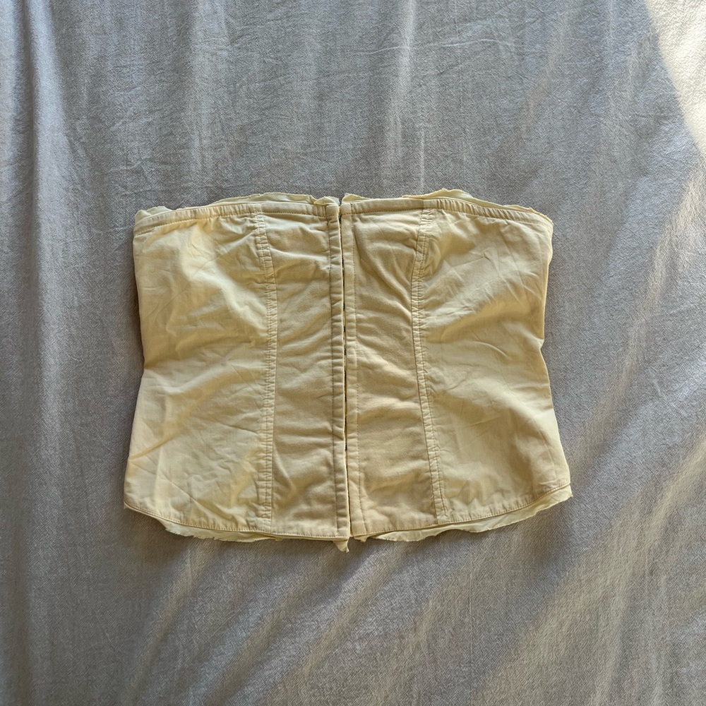 Free People Beige Strapless Tank Top